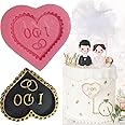 Anyana Wedding Love Baking Molds Heart With I Do Silicone Fondant molds Heart Shape Molds for Chocolate,Candy molds,Cookie Decor, Pastry, Cake, Jelly,Cupcake Topper Polymer Clay, Cake Decorating Molds