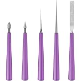 Bead Reamer for Jewelry Making, Bead Spinner Hole Enlarger Tool for Glass Plastic Metal Wood Beads, Remove Burrs, Enlarge Holes, Smooth Edges(5 Pieces)