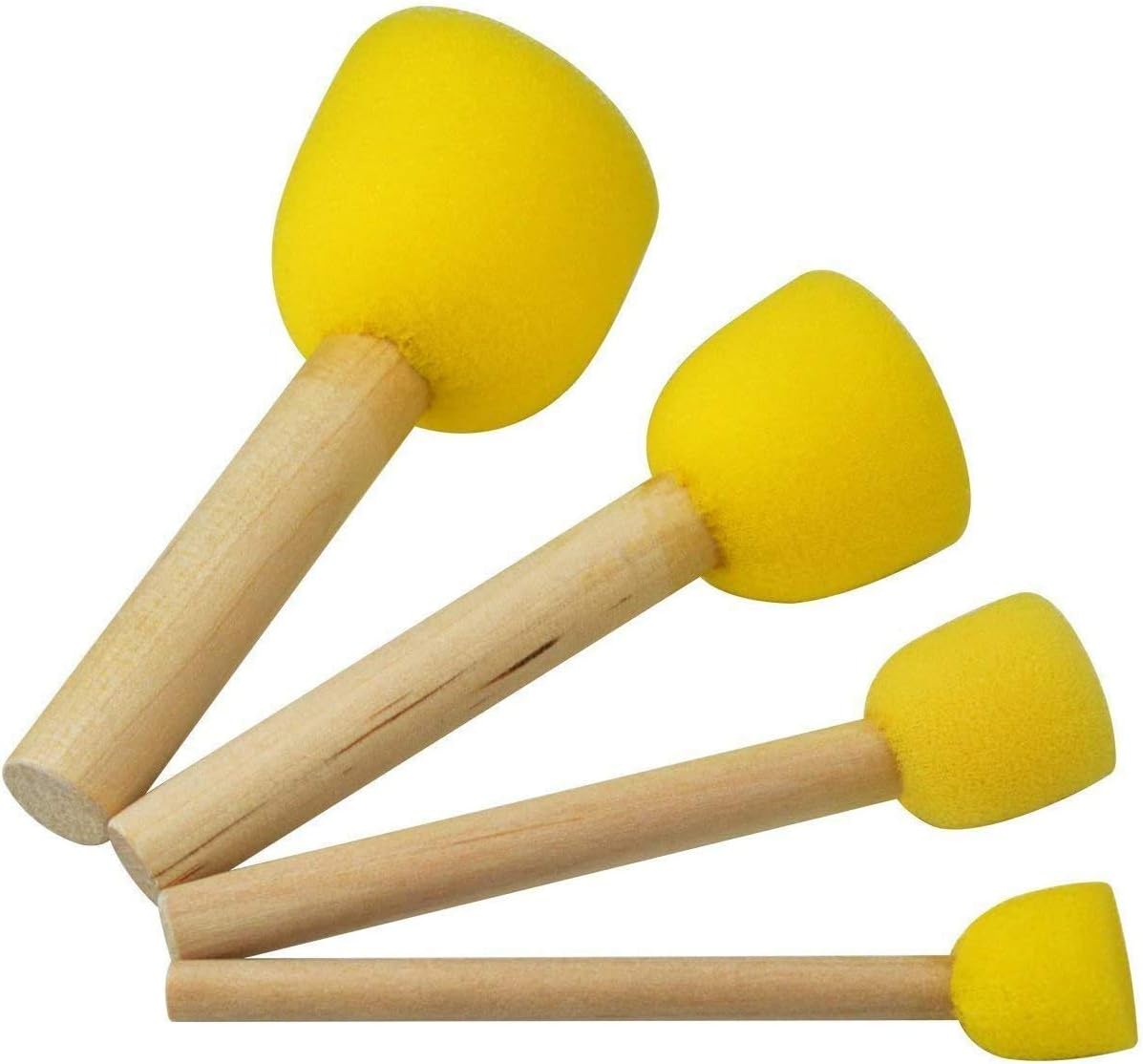 WAFJAMF 28-Pieces Assorted Size Round Sponges Brush Set, Paint Tools for Kids