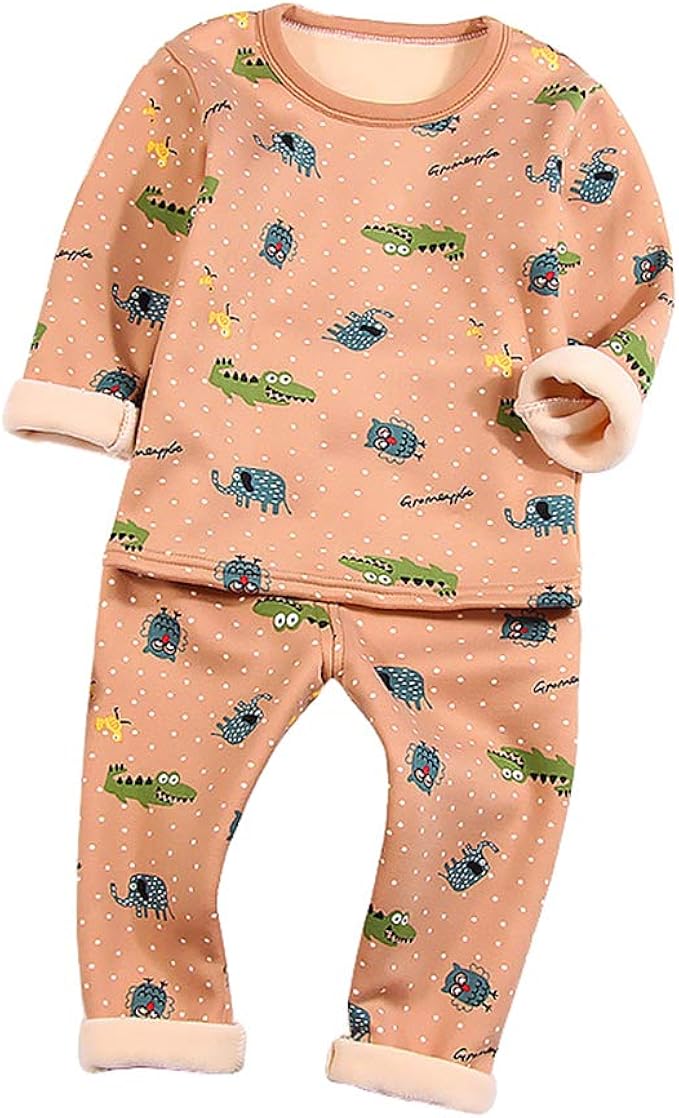 Toddler Baby Boys Girls Warm Fleece Lined Thermals