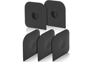 Herda Pan Scraper Pot Scraper Plastic Kitchen Scraper Tool, 5pcs Food Scraper Dish Scraper Hard Nylon Platic Cleaning Scraper Tool for Kitchen Pan, Pot, Cast Iron (Black)