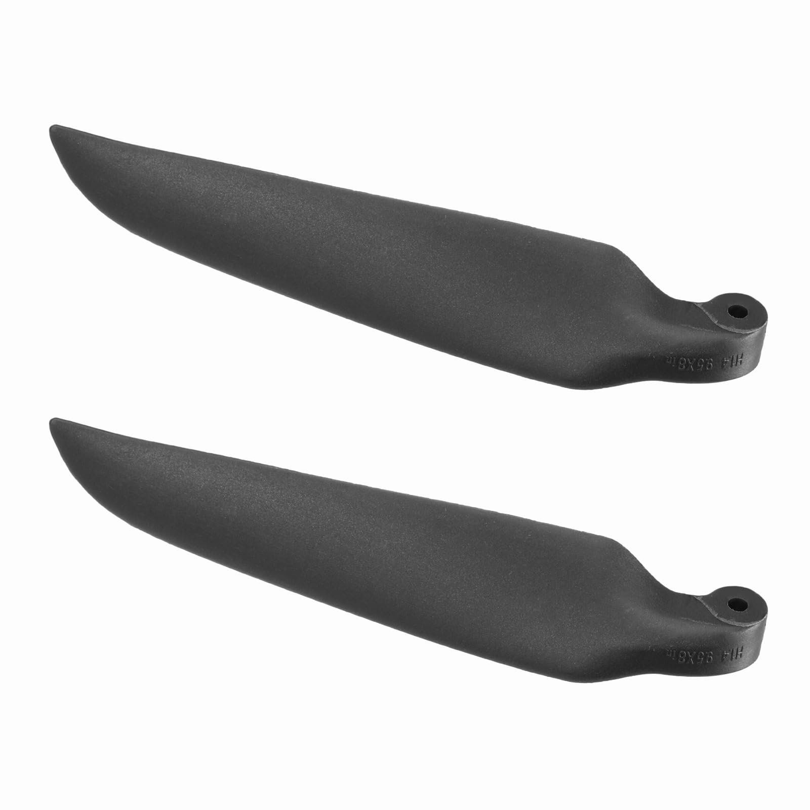 sourcing map RC Glider Propeller Replacement Prop Blades, 9.5x8 Inch RC Folding Propeller Nylon Blades Parts for Spinner D28-D48mm Glider Airplane Prop Replacement(Black, 1 Pair)