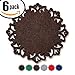 Dulce Cocina Absorbent Drink Coasters, Chcolate Brown, Beautiful Home Decor Both Eye Catching & Viable, 6 Pack 4.5“ Lace Cut Felt Fabrics
