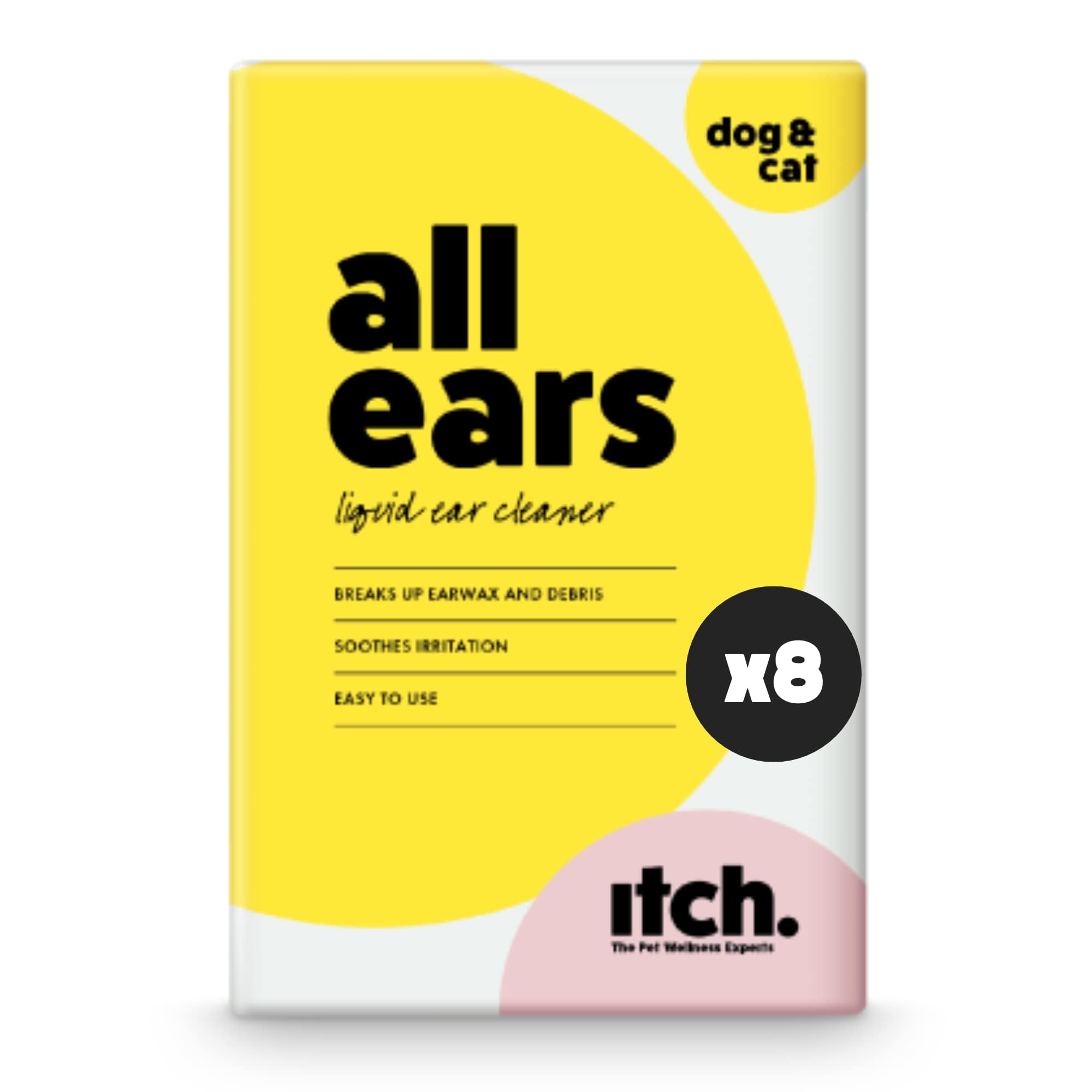 Itch I Cat And Dog Ear Cleaner I Easy To Use Ear Drops l Breaks Up Wax I Soothes Irritation, Stopping Unwanted Itching & Discomfort I 8 x 5ml Vials