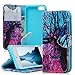 MOLLYCOOCLE iPod Case iPod Touch 5 Case Stand Wallet Purse Credit Card ID Holders TPU Soft Bumper Premium PU Leather Ultra Slim Fit Cover for iPod Touch 5 5th Generation (Color Tree)