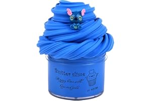 DAUWIAOW Blue Butter Slime, Girls and Boys Scented Slime Stress Relief Toy, Super Soft and Non-Sticky, for Party Favors, Birthday Gifts, School Education(7oz 200ml)