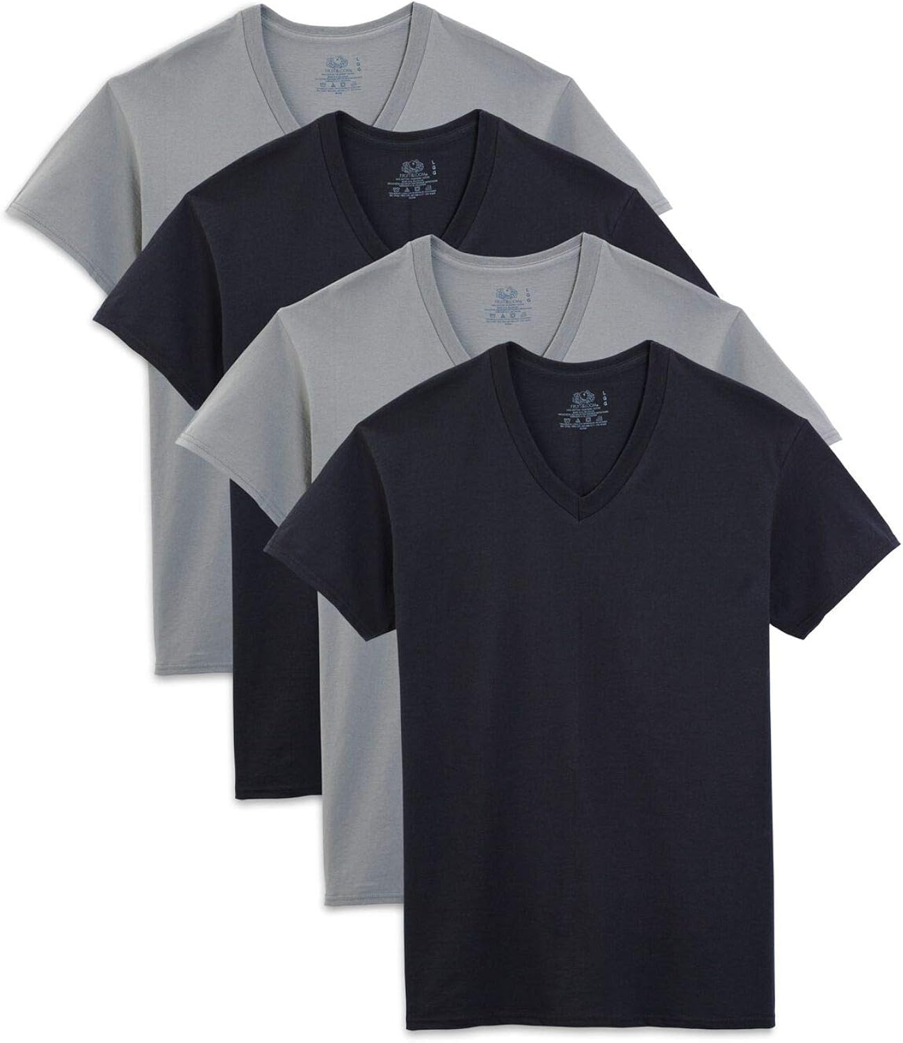 Fruit of the Loom Men's V-Neck T-Shirt Multipack at  Men’s Clothing store