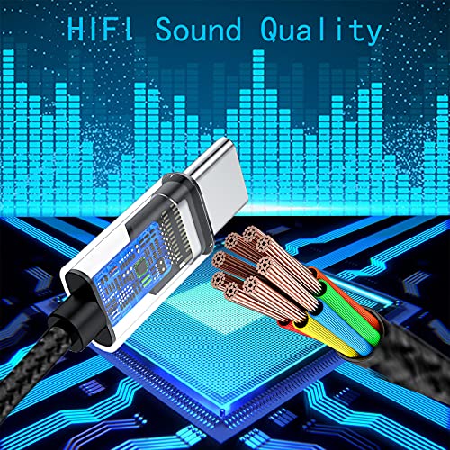 USB C Headphones for Samsung S21 S21+ S20 FE Note 20 Earbuds HiFi Stereo Earphones with Mic and Volume Control in-Ear Wired Earbuds Noise Cancelling Headsets for Pixel 4 3 2 XL OnePlus 9 Pro 8T 8 7