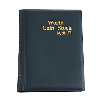 Fdit Münzalbum für Münzen, 10 Seiten, 120 World, Album, Münzen, Münzen, Sammler grün
