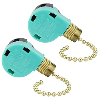 2pcs Ze 268s6 3 Speed 4 Wire Ceiling Fan Switch Wall Light Control
