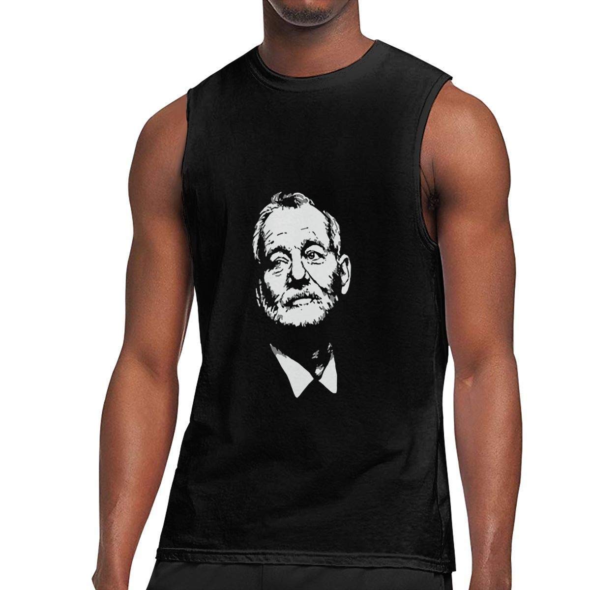  Sleeveless T Shirts, Bill-murray Workout Tank Tops Gym Bodybuilding T-shirts Black