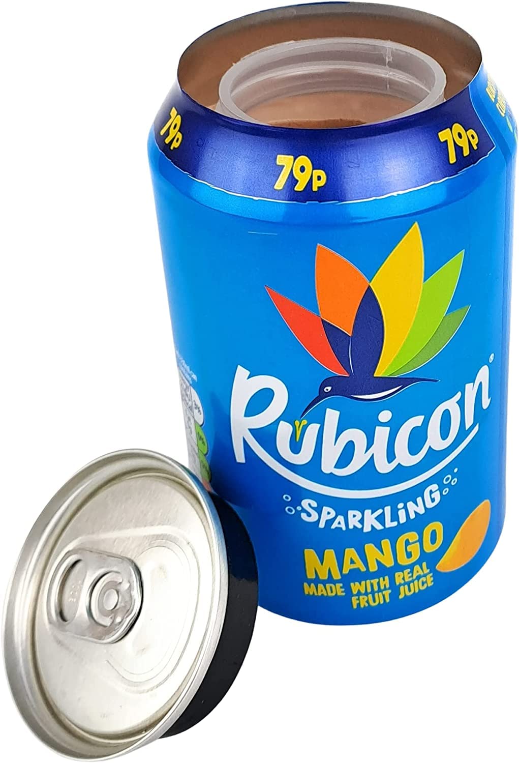 Secret Safe Diversion Drinks Cans - Unscrew Lid to Reveal Secret Compartment - Weighted Realistic Can Safe (Rubicon)