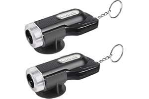 Luxtude Window Breaker Keychain, Car Window Breaker, Safe Hammer Glass Breaker, Car Escape Tool with Seatbelt Cutter, Car Safety Tool, Emergency Keychain, Spring Loaded Window Breaker