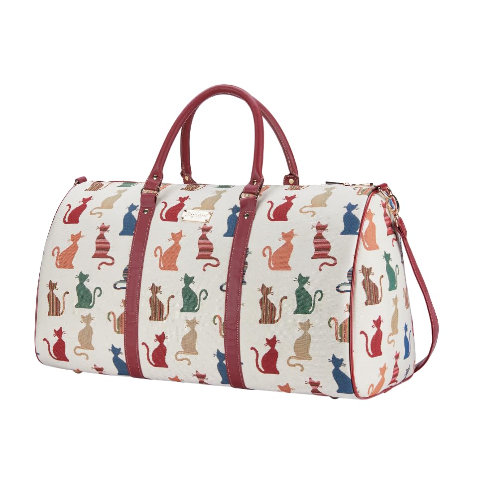 Tapestry Large Duffel Bag Cheeky Cat Design Stylish Overnight and Weekender Carry On Spacious and Durable for Cat Lovers and Travel Enthusiasts (Cheeky Cat)