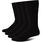 Calvin Klein Mens Crew Socks - 4 Pack Soft Cotton Blend Cushioned Crew Dress Socks for Men, for Formal, Casual and Work Wear