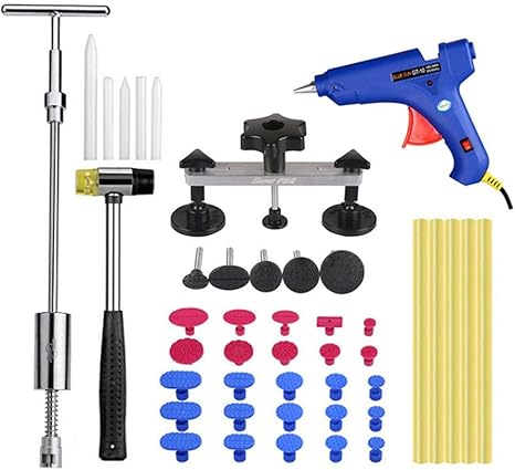 Amazon Fr Rainai 44pcs Outils Debosselage Sans Peinture Kit Debosselage Carrosserie Paintless Debosselage Reparation 2 1kg Pour Kit De Reparation De Bosses De Carrosserie