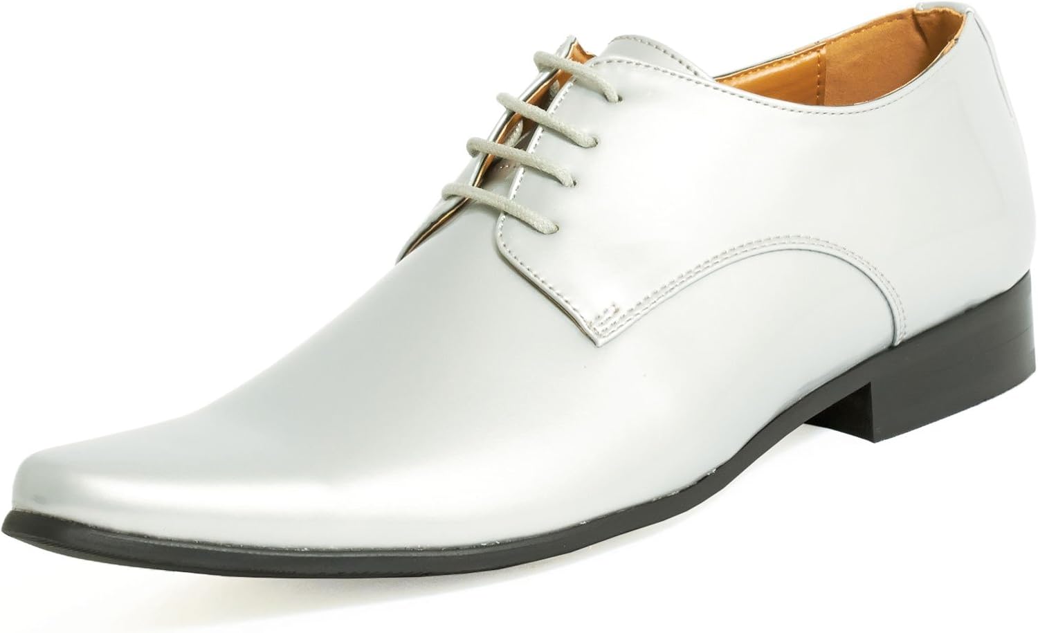 Dobell Mens Silver Dress Shoes Patent Contemporaray Style Laced 6 Amazon Co Uk Shoes Bags