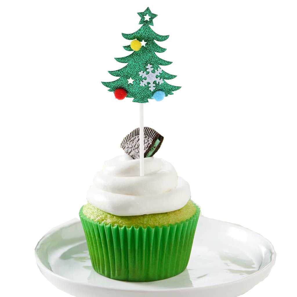 Muffin sayala weihnachtsbaum kuchenstecker Sayala 48 Stk Muffin und Cupcake Deko Set Weihnachten,Kuchenstecker