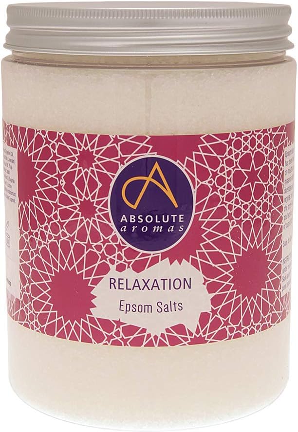 Absolute Aromas Relaxation Epsom Bath Salts 1150g - Magnesium Sulphate Infused with 100% Pure Essential Oils - Chamomile, Lavender and Tangerine oils - Relax, Unwind and Calm the Mind
