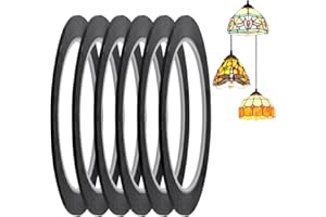 HOBBIESAY 216.5ft 6 Rolls PET Stained Glass Lead Lines Thin Stained Glass Leading Strips Window Decaling Lines Roll Blacking 