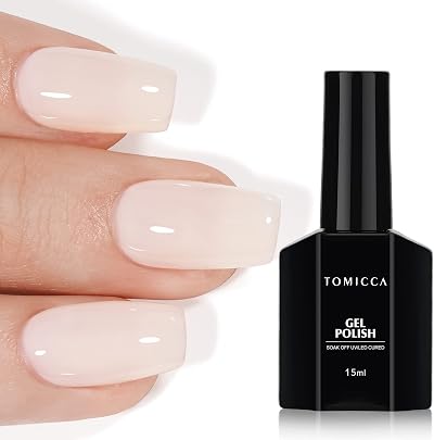 TOMICCA Rice White Gel Nail Polish 15ml Soak Off UV Gel Long Lasting