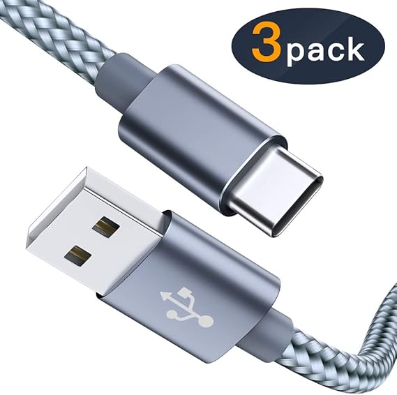 Amazon Com Usb Type C Cable Ouluoqi Usb C Cable 3 Pack 6ft Nylon