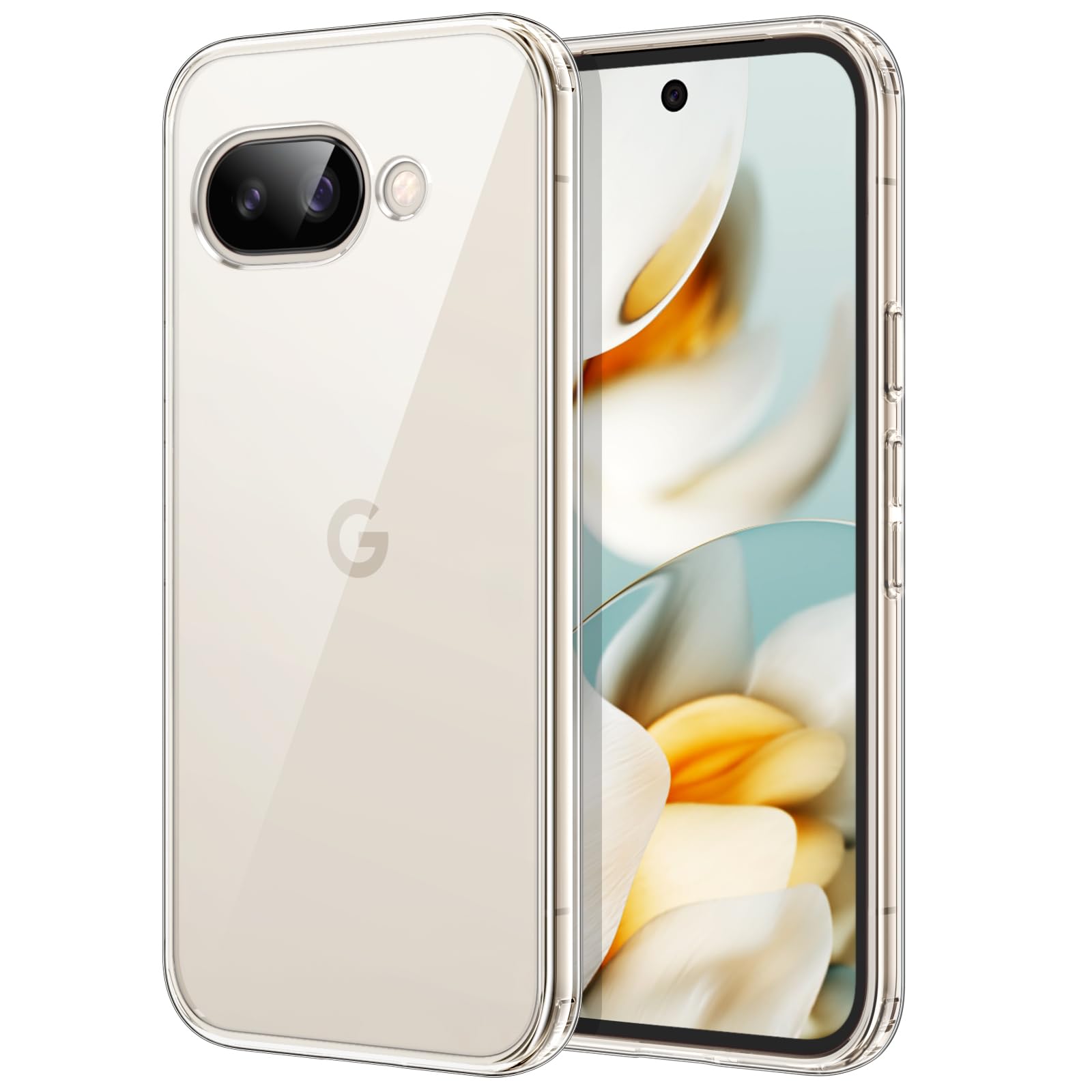 Photo 1 of JETech Case for Google Pixel 9a 6.3-Inch 2025, Non-Yellowing Shockproof Bumper Protective Phone Cover, Anti-Scratch Hard PC Back (Clear)