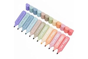 ZEYAR Highlighter Pen, Vintage Colors Chisel Tip Markers, Water Based, Quick Dry, No Bleed, for Bible Study Notes School Office (12 Vintage Colors)