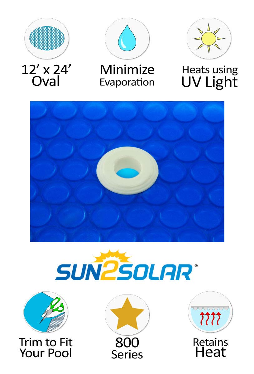 for InGround and AboveGround Oval Swimming Pools Sun2Solar Blue 12Footby24Foot Oval Solar
