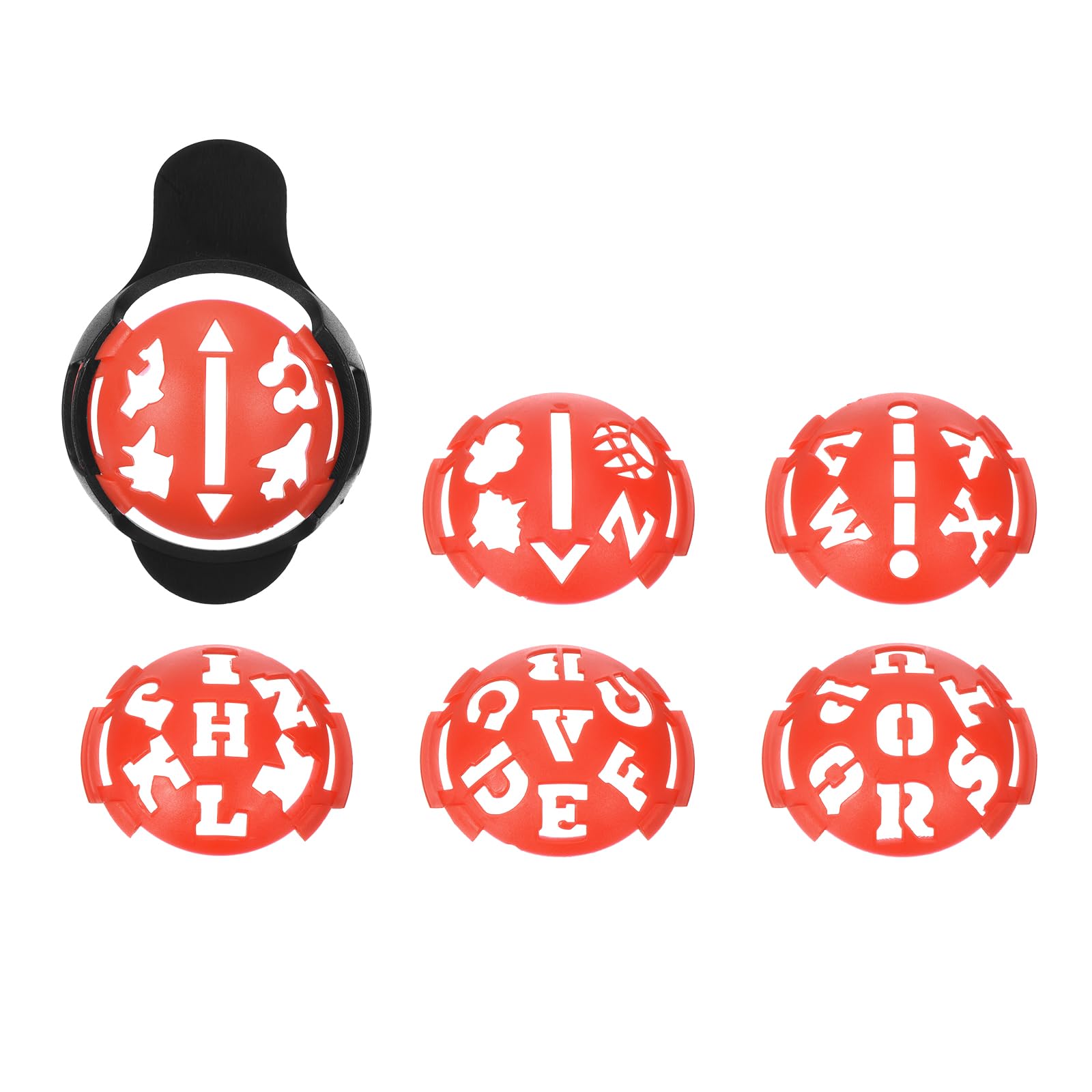 PATIKIL Golf Ball Liner, 1 Set Golf Line Marking Drawing Stencils Golf Ball Marker Alignment Tool for Golfer, Red