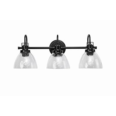 Buy Homenovo Lighting Marden 3 Light Bathroom Vanity Light Fixture Seeded Glass Shades Matte Black Online In Germany B0872vlj1r