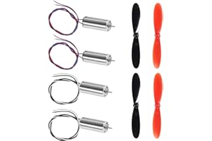 JUZITAO 4pcs 8520 Coreless Motor 8.5 x 20mm Brushed Motors Hollow Cup Drone Motor+ 4pcs 55mm CW CCW Propeller for DIY Micro Quadcopter RC Drone