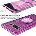 OCYCLONE Galaxy Note 8 Case, Glitter Diamond Rhinestone Bumper with Ring Stand Sparkly Protective Samsung Galaxy Note 8 Case for Girl Women - Violet Purple