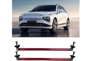 BDZMC 2PCS 11.42'' Splitter Strut Rods, Car Bumper Strut Rods, Front Lip Rod Protector Splitter, Adjustable Tie Support Bars, Lip Bumper Splitter, Universal Splitter Diffuser Strut Rods (Red)