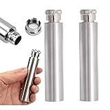 2PCS Stainless Steel Tube Hip Flask,1 Oz Hidden