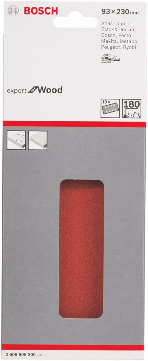 Bosch 2608605300 93 x 230 mm Sanding Sheets for Orbital Sanders, White - Image 3