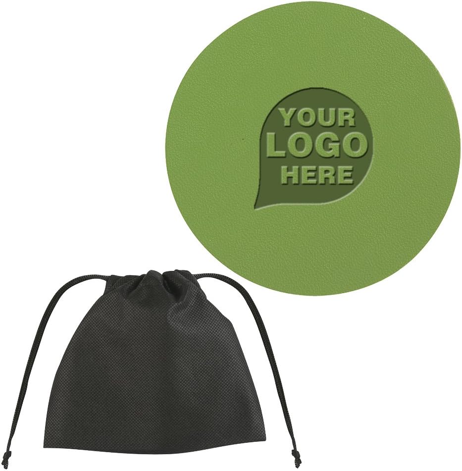 Bonded Leather Coaster - 500 Quantity - $0.79 Each - Promotional Product/Bulk with Your Logo/Customized