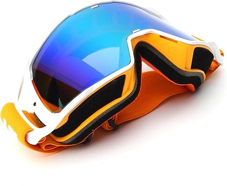 Amazon Co Jp Yxjjp ゴーグルモトクロスゴーグルオフロードatvバイクヘルメットアイウェアアンチuvオレンジ色の枠 ホーム キッチン