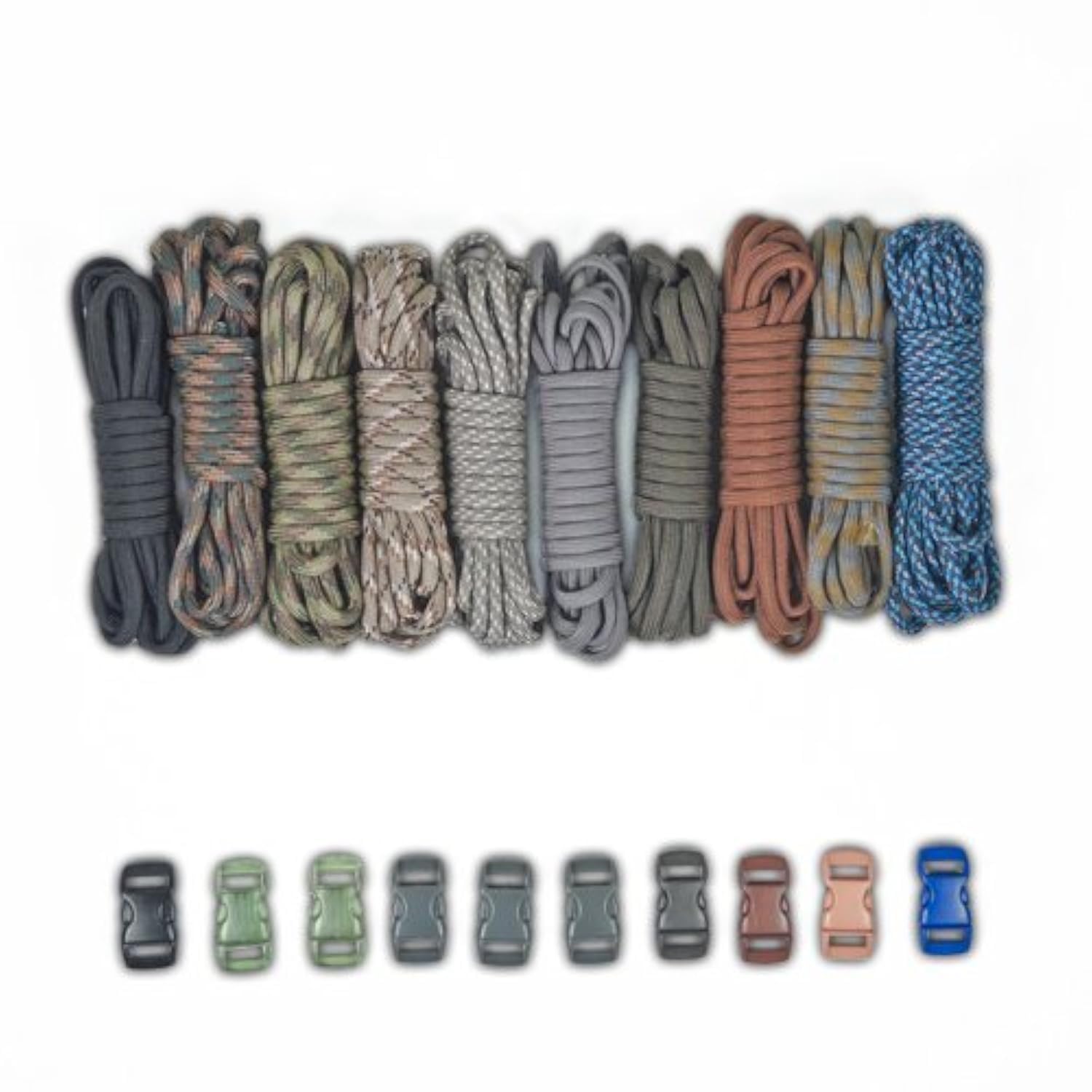 PARACORD PLANET 550Lb Type Iii Paracord Combo Crafting Kits With Buckles Camos