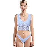 Allegra K Lace Tank Camisole Top for Women's V Neck Y2K Crop Tops