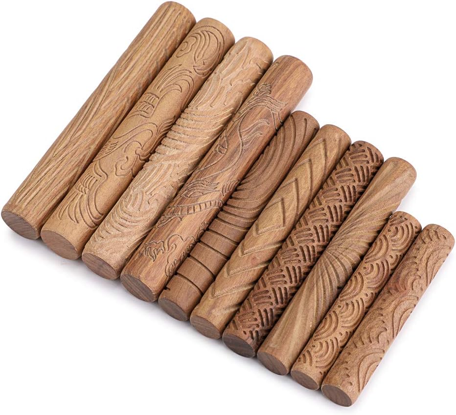 textured rolling pins for modelling