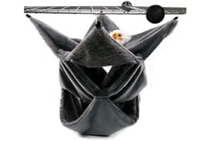 LeerKing Small Pet Hammock Triple Tiers Rat Hamster Hanging Bed Cage Toys Accessories for Ferret Sugar Glider Chinchilla Guin