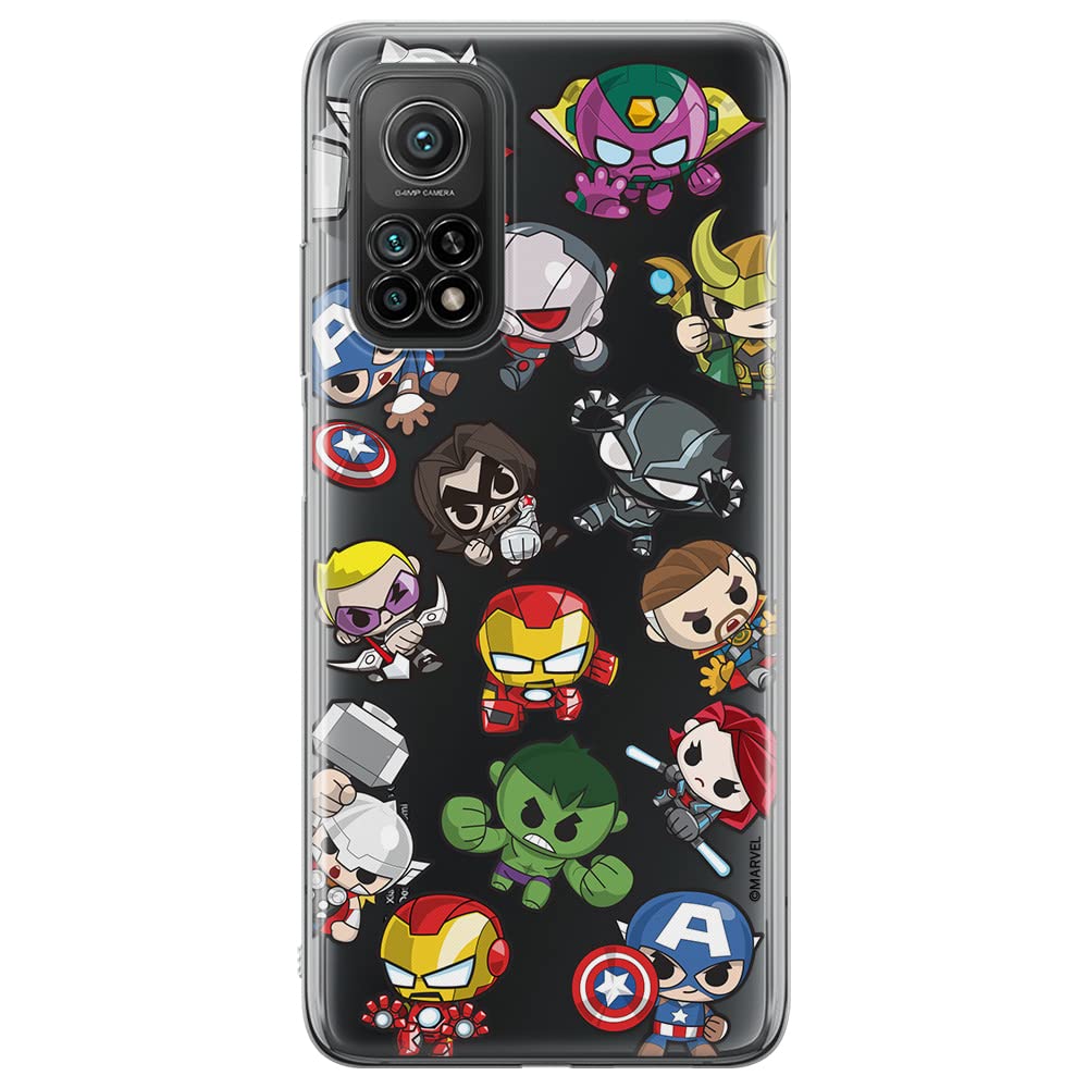 ERT GROUP mobile phone case for Xiaomi MI 10T 5G / MI 10T PRO 5G original and officially Licensed Marvel pattern Avengers 024 optimally adapted to the shape of the mobile phone, partially transparent
