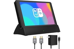 KEKUCULL TV Docking Station for Switch and Switch OLED,Replacement Official Switch Dock Set,Portable TV Dock Station Support 4K HDMI Output with HDMI Cable and 15V/2.6A Power Adapter