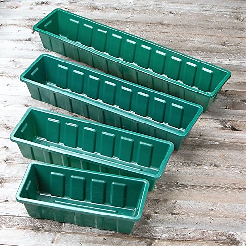 Poly-Pro Plastic Flower Box Planter, Hunter Green, 36-Inch