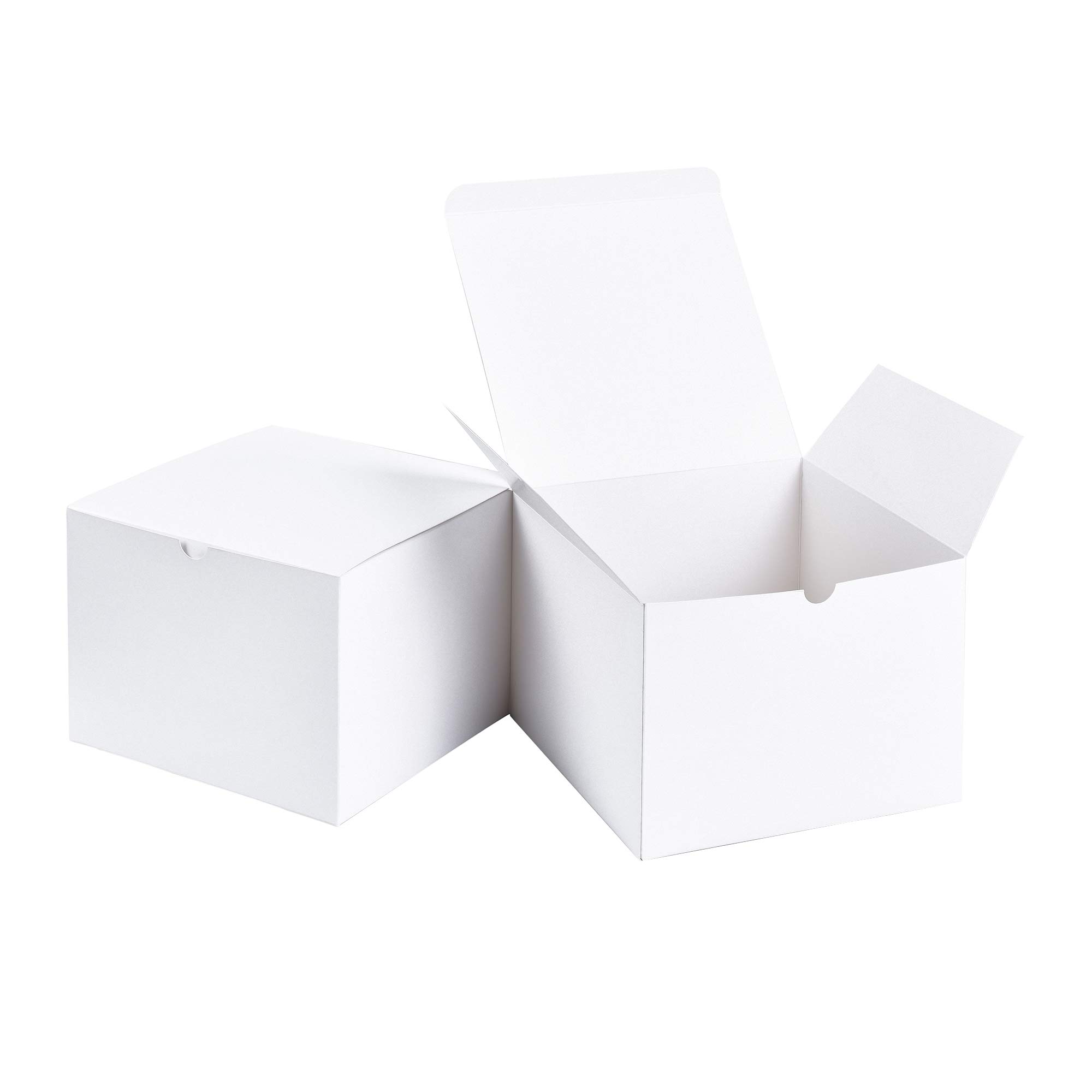 SHIPKEY 10PCS White Gift Boxes with lids 8x8x6 Inch | Large Gift Boxes, Perfect for Party, Wedding, Christmas, Holidays, Birthdays, Gift Wrap, and All Other Occasions
