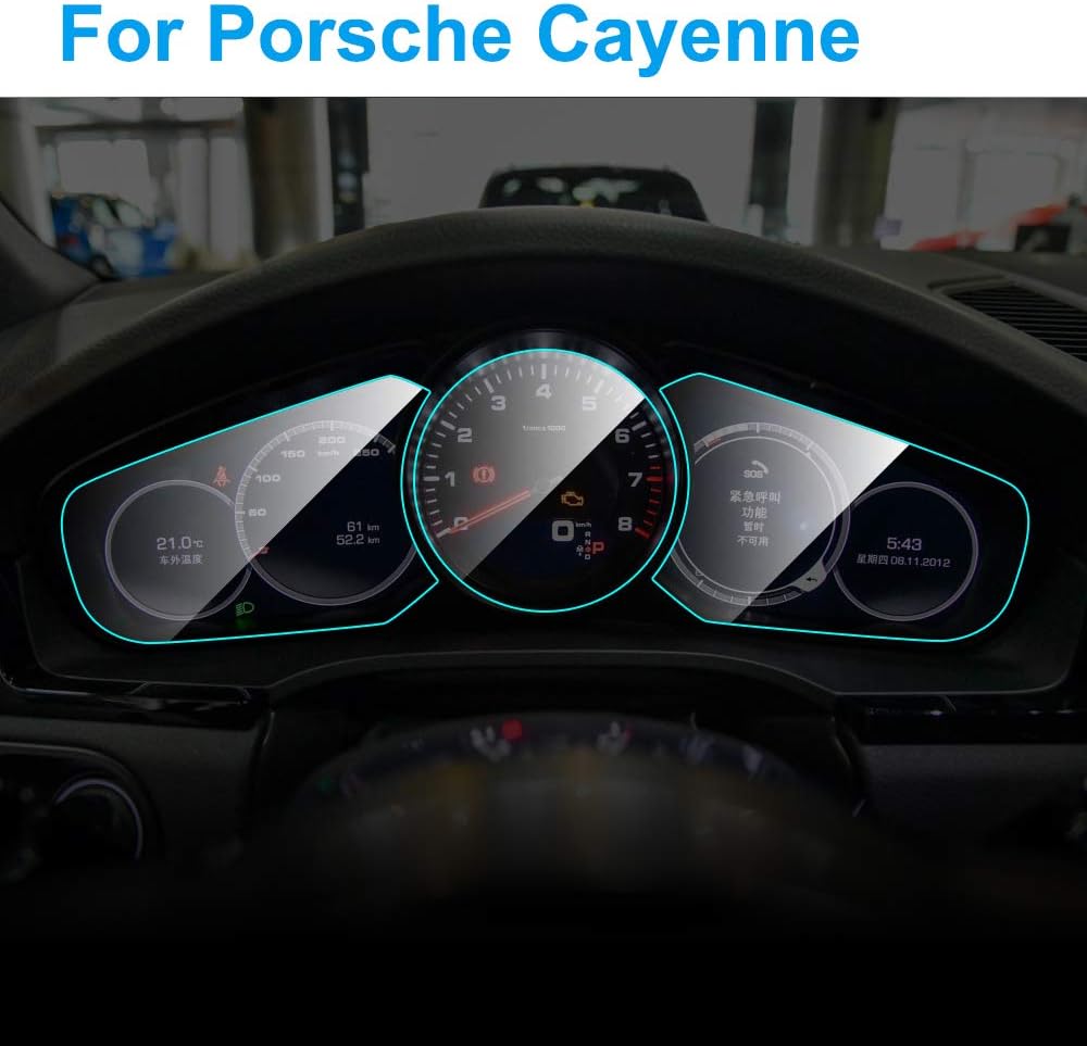 QCYSTBTG For Porsche Cayenne, Interior Car Dashboard Membrane Protective TPU Film Auto Accessories Car Instrument Panel Screen Protector Car navigation film
