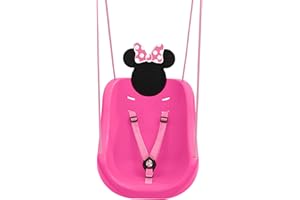 Disney Minnie Mouse 2-in-1 Outdoor Swing by Delta Children – for Babies and Toddlers – Full Bucket Seat