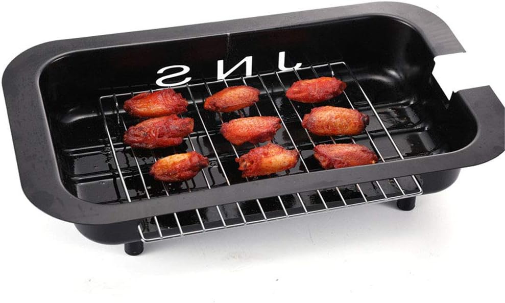 review CHUDAN 2200W Portable Electric Grill, Multifunctional Electric Grill with Variable Temperature Setting, Removable, Non-Stick Grill Surface, windscreen, Grease drip Tray