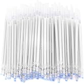 Heat Erasable Pens for Fabric, 100Pcs High Temperature Disappearing Pen Refill Fabric Marking Pens for Tailors DIY Sewing Quilting Dressmaking, White